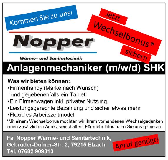 Stellenanzeige Nopper